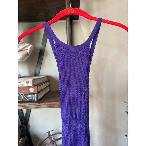 IRO Charisa Knit Bodycon Midi Dress Dark Purple Womens Size Small - Picture 6 of 11